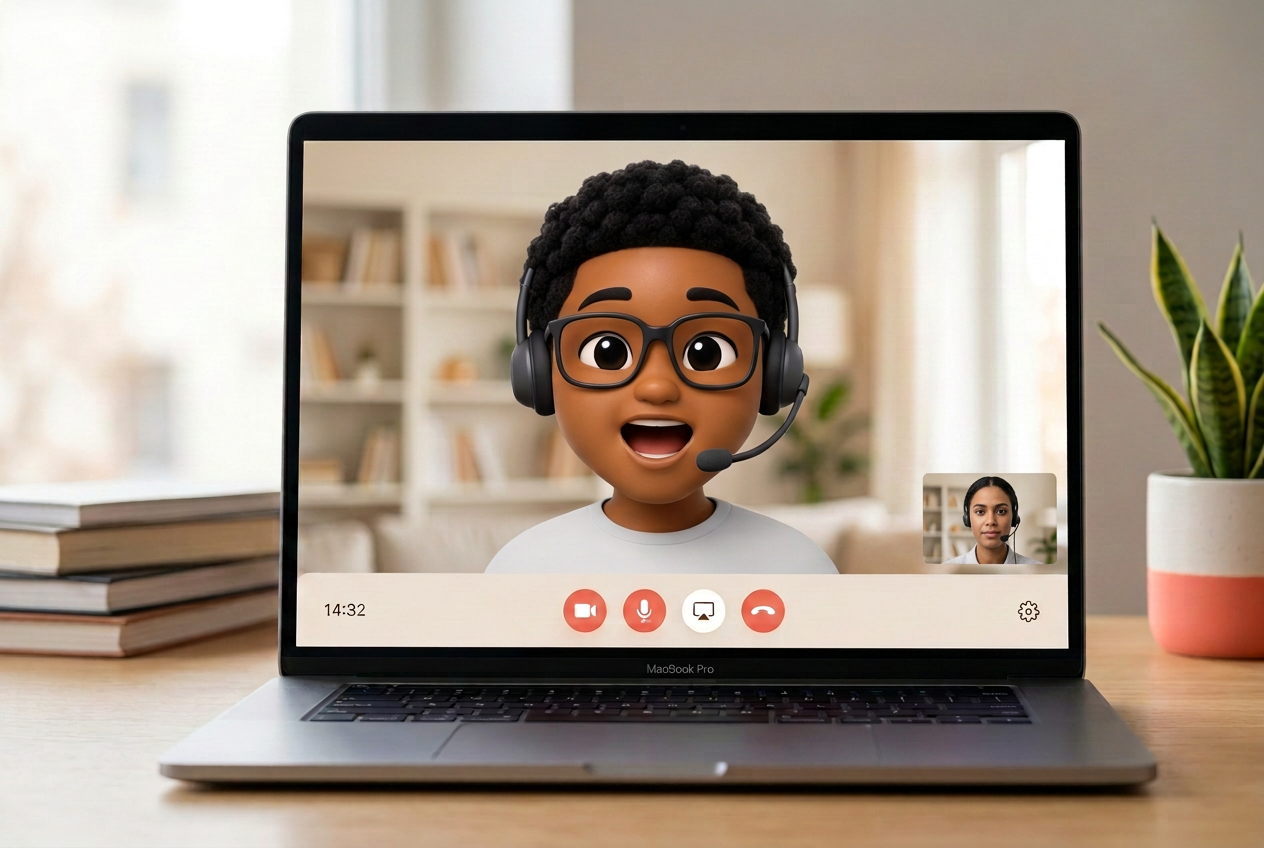 Jaden interviewing a candidate by video