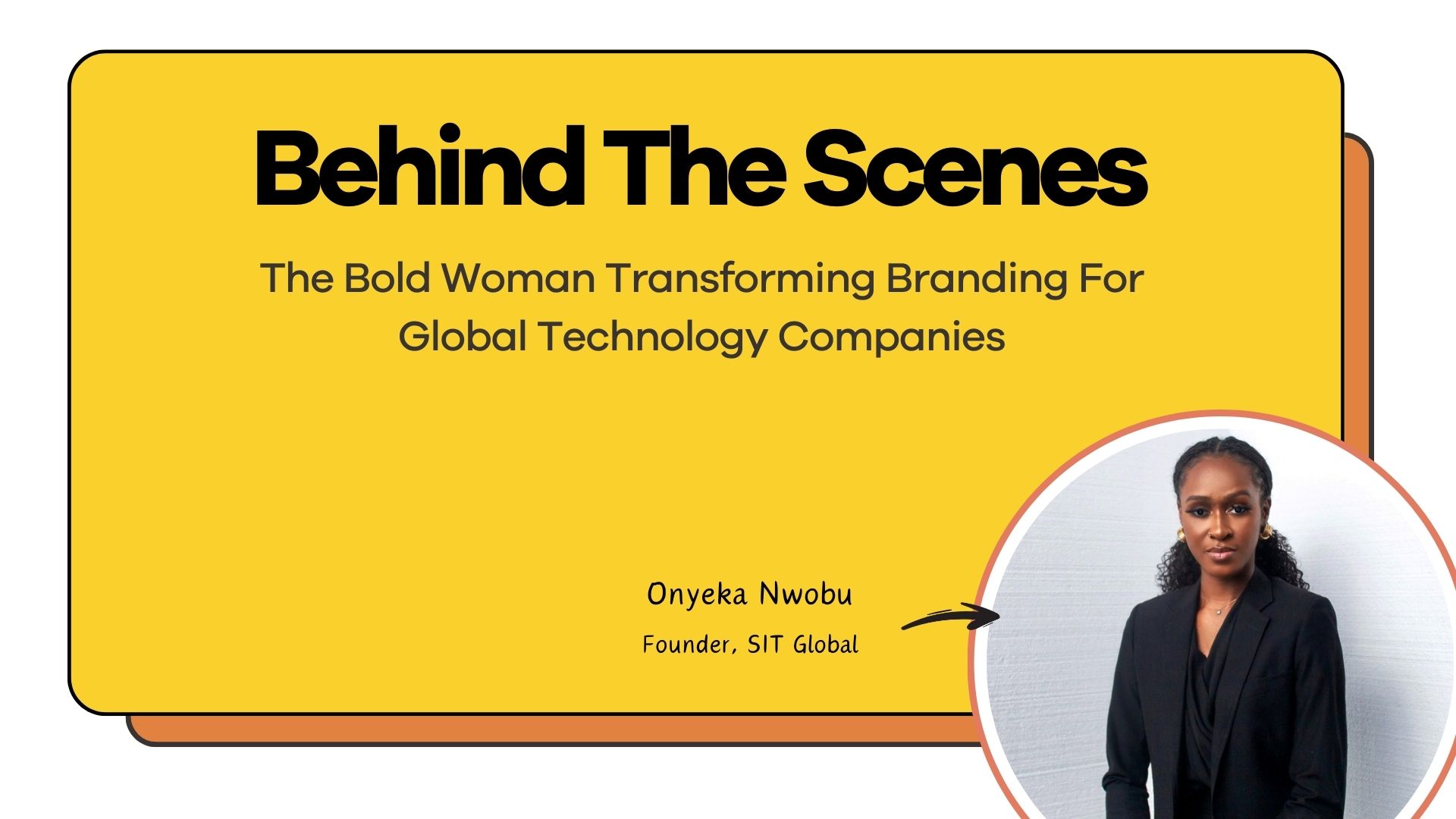 Behind The scenes with Onyeka Nwobu talking about Branding