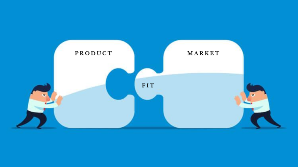 Puzzle pieces of Product and market coming together to achieve product-market fit